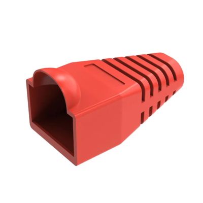 linenb Cable Strain Relief Boots 300pcs Cat6 Strain Relief Boot RJ45 Plug Connector Cover Modular Cap 6.5mm(Red)