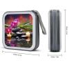 Flowers in Fountain Massage Stones And Bamboo DVD Case With Zipper Portable CD Case Hardshell DVD VCD Binder Storage Box EVA Protective Blu-ray Wallet 40 Capacity CD Wallet Movie Music Media Disc Wall view 2