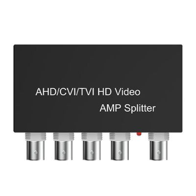 1 in 4 Out Signals Distributor Unit 1ch to 2ch Splitter for Closed Circuit Televisions Cameras Metal Construction Coincident Cable Video Splitter
