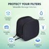 Qalvona Camera Filter Carrying Case Large Capacity, Nylon, 9 Slots with Adjustable Shoulder Strap - Design, Elastic Strap Protection, Travel and Outdoor Use view 3