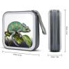 VstaDank Chameleon DVD Case With Zipper Portable CD Case Hardshell DVD VCD Binder Storage Box EVA Protective Blu-ray Wallet 40 Capacity CD Wallet Movie Music Media Disc Wallets view 2