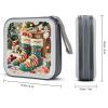 VstaDank Cute Christmas Socks DVD Case With Zipper Portable CD Case Hardshell DVD VCD Binder Storage Box EVA Protective Blu-ray Wallet 40 Capacity CD Wallet Movie Music Media Disc Wallets view 2
