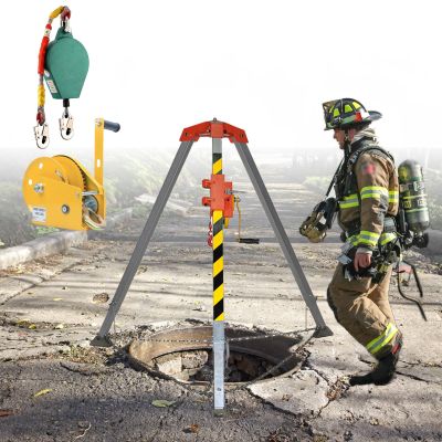 YQJYNVB Telescopic Fire Rescue Tripod with Locking Mechanism - Safety System for Trapdoor and Emergency Situations