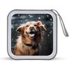 VstaDank Happy Dog in Rain DVD Case With Zipper Portable CD Case Hardshell DVD VCD Binder Storage Box EVA Protective Blu-ray Wallet 40 Capacity CD Wallet Movie Music Media Disc Wallets view 1