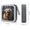 VstaDank Happy Dog in Rain DVD Case With Zipper Portable CD Case Hardshell DVD VCD Binder Storage Box EVA Protective Blu-ray Wallet 40 Capacity CD Wallet Movie Music Media Disc Wallets view 2