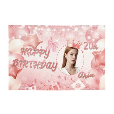 YZPPDHFC 2447in Custom Happy Birthday Banner for Men, Birthday Banner Customized for Women, Fondo De Cumpleaos Personalizado Para Adultos, Milestone Party Decor, Backdrop to Celebrate Special Day
