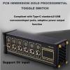 6 Ports USB C Switcher, 6 Port USB Docking Station, USB Switcher Retro Gold-Plated, Independent Control, Multi-Device Sharing Hub Stylish Desktop Decor and Perfect Boyfriend Gift view 2