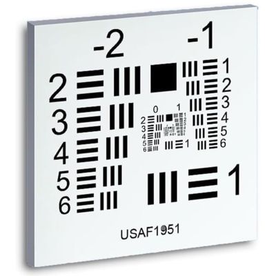 QUGURLID Camera Lens Resolution Calibration Board,Camera Resolution Chart, Groups -2-5 Positive/Negative Film Cards Calibration Board,Accuracy 5um for Lenses (White)