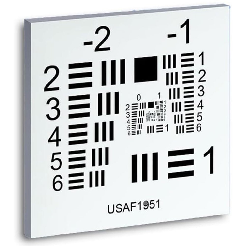 QUGURLID Camera Lens Resolution Calibration Board,Camera Resolution Chart, Groups -2-5 Positive/Negative Film Cards Calibration Board,Accuracy 5um for Lenses (White)
