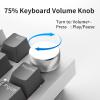 Ajazz AK820 75% Wired Gasket Mechanical Gaming Keyboard with Volume Knob - South Facing LED - Poron Foam - PBT Keycaps - Programmable RGB Hot Swap Keyboard view 4