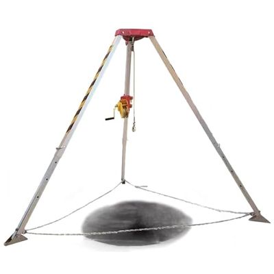 Heavy Duty Telescopic Tripod for Confined Space Rescue Fire Safety Tripod with Protective Belt Ideal for Sewage Tunnel Operations and Emergency Rescues