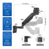 Monitor Stand Ultra Wide Monitor Wall Mount for 17-49 Inch Screens, Gas Spring Heavy Duty Single Arm Up to 15KG Parts view 2