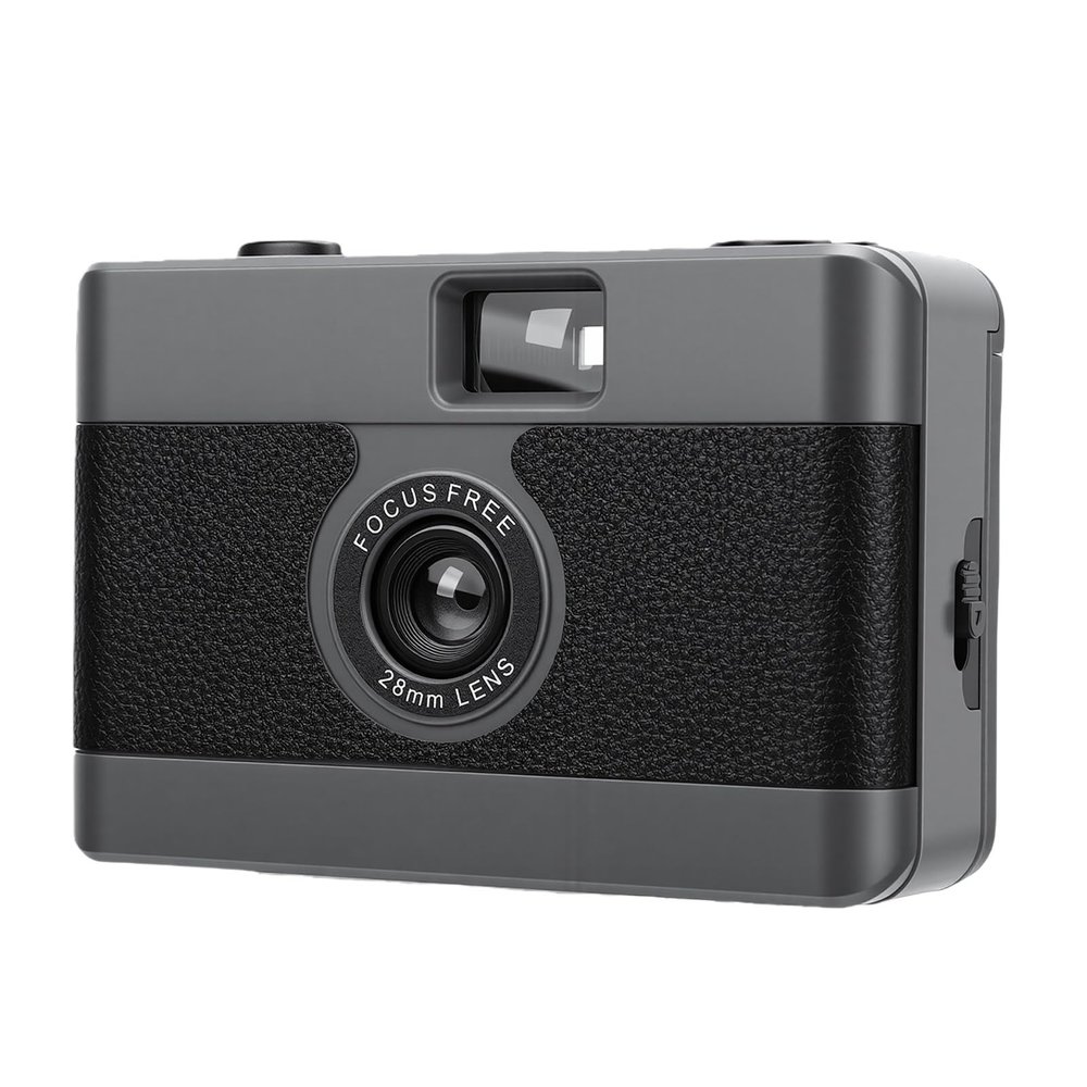 YUEHISY 35mm Film Camera, Lightweight Reusable Camera with Built in Flash, Retro Design Ideal for Travel Photography and Special Occasions (Black)