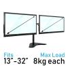 FNJTDVWS Dual Monitor Stand - 2 Computer Stands for 13-32 Inch Dual Computer Monitors view 3