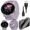 Garmin Approach J1 Junior Golf Watch with GPS, Bright & Colorful Display, Tee-Off Guidance, Essential Features for Learning and Improving, Lilac w/ Wearable4U PowerBank Bundle view 1
