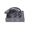 for 2-Port Expansion Bay USB 3.0 Front Panel hub Floppy 20-pin to USB 3.0 Adapter Cable Drive Slot USB 3.0 Expansion Card view 1