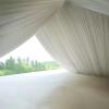 Ivory 25x36 feet 4-Way Stretch Spandex Tent Ceiling Drape with Pole Pockets Wedding Backdrop Curtain Draping Fabric for Parties and Venues Reception Event Decorations Supplies view 1