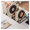 zhongxlla Record Holder, Multi-purpose Iron Tabletop Storage Shelf CD Record Books Rack view 4