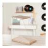 zhongxlla Record Holder, CD Storage Case Solid Wood Wooden Records Rack Display Desktop Decoration for Books Magzines Home Bedroom Music Lovers view 3