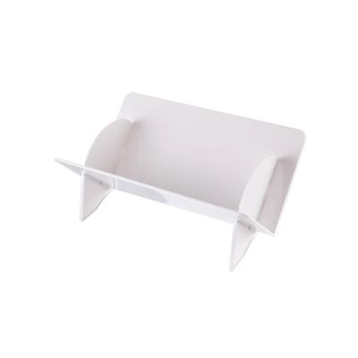zhongxlla Record Holder, Tabletop Acrylic Open Vinyl Record Storage Rack Home Tilted Small Bookcase(White)