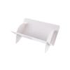 zhongxlla Record Holder, Tabletop Acrylic Open Vinyl Record Storage Rack Home Tilted Small Bookcase(White) view 1