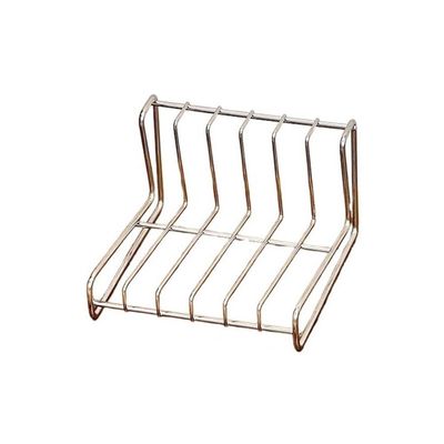 zhongxlla Record Holder, Small Minimalist Stainless Steel CD Albums Record Rack for Home Office Desktop