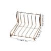 zhongxlla Record Holder, Small Minimalist Stainless Steel CD Albums Record Rack for Home Office Desktop view 2
