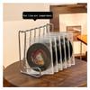 zhongxlla Record Holder, Small Minimalist Stainless Steel CD Albums Record Rack for Home Office Desktop view 4