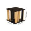 zhongxlla Record Holder, Rotatable Wooden CD Record Rack Game Disc Storage Shelf view 2