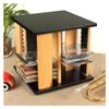 zhongxlla Record Holder, Rotatable Wooden CD Record Rack Game Disc Storage Shelf view 4