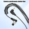 Spring Coiled 2.5mm to C1/C 3/N1/N3/S1/S 2 Male Flashing Syncing Cord with Gold Plate Connectors for Camera Flashing Triggering Remote Spring Coil PC Syncing Cable view 3