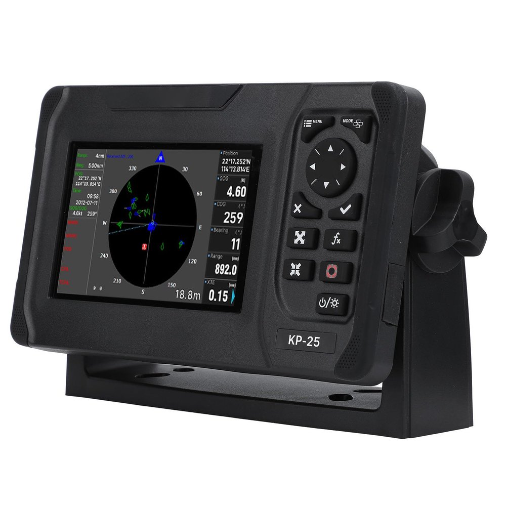 Acouto Boat Plotter, Marine Plotter with Sea Bed Discrimination Fish Finder Color TFT LCD Screen for Boats, Worldwide External Map Compatible Internal Backup of User Settings