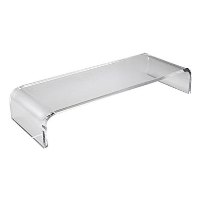 Zerodeko Acrylic Computer Monitor Riser Stand 40x20x10cm, Multifunctional Desktop Organizer with Keyboard Storage, Elevating Screen Stand for Home Office Use