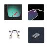 Rimless Glasses Temple Arms Nose Bridge Eyeglass Legs Eyewear Bush Lock view 4
