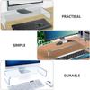Toddmomy Computer Monitor Stand Riser Acrylic Desk Organizer with Keyboard Holder 40x20x10cm for Office Workstation and Home PC Display Elevation view 4