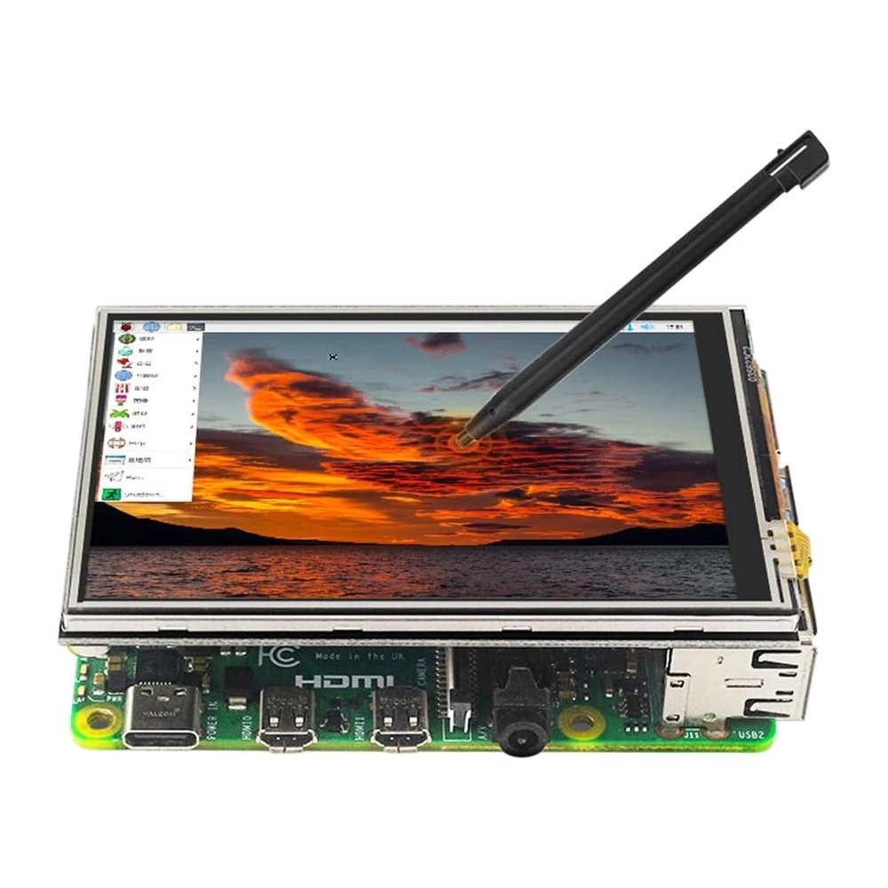 3.5 Inch Touch Screen with Protective Case 450 * 320 Resolution LCD Display for Raspbeiry Pi 3B+ 2B B+ with/Without Fan New 2026 High for Reliable Electronic Component, Precision, Stable Performance