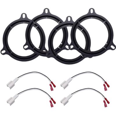 2 Pairs 6.5 Inch Car Speaker Adapter Board and Wiring Harness Compatible with Frontier Equator Q45 I30
