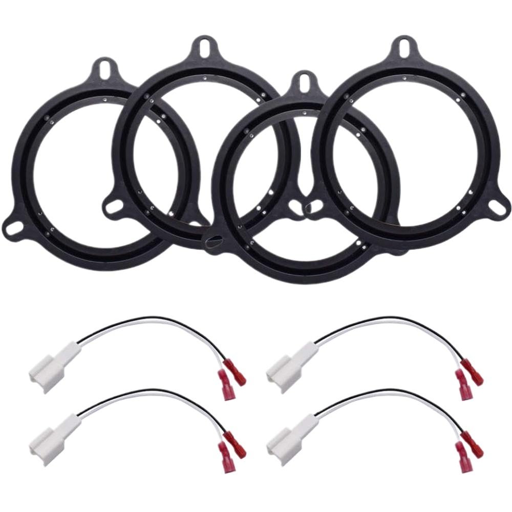 2 Pairs 6.5 Inch Car Speaker Adapter Board and Wiring Harness Compatible with Frontier Equator Q45 I30