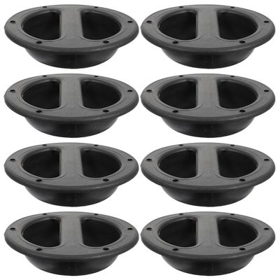 COHEALI 8pcs Recessed Speaker Handles Replacement Pulls for Audio Speaker Cabinets Heavy Duty Abs Black Attachment Hardware for Stage and Home Audio Equipment