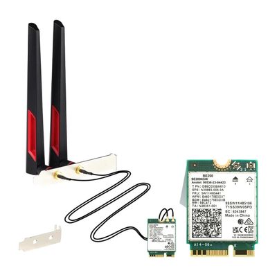 BE200 VViFi 7 BIIuetuoth 5.4 VViFi Card BE200NGW Wirreless 802.11AX 2.4G/5G/6GHz Network Adaptier for Win10/11 PC Notebook