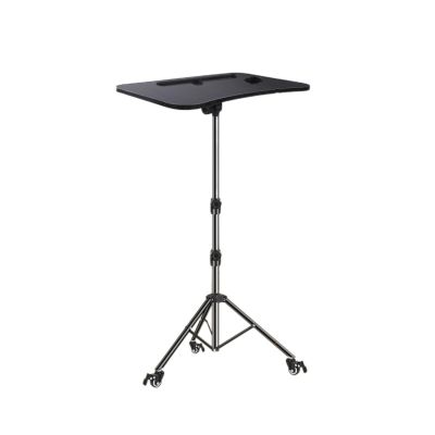 Height-Adjustable Laptop Stand,Mobile Tripod with Wheels,Includes PAD Slot and Cup Holder,Suitable for Indoor and Office Use