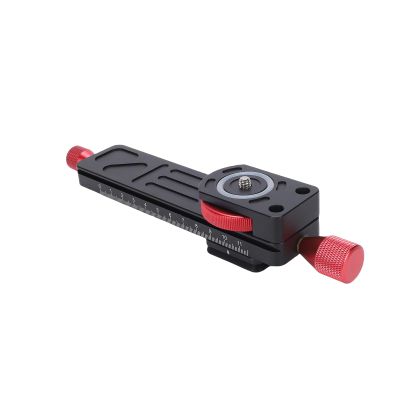 EBTOOLS Macro Photography Slider, Aluminum Alloy Gear Rack Transmission System for Ultra Fine Adjustment, with Plate and 1/4 Inch Screw, for Mirrorless Cameras Close Up