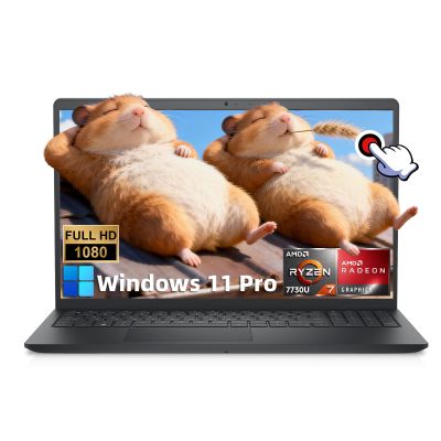 mewhaul 15.6 Touchscreen Business Laptop Computer, 15.6" FHD Anti-Glare Display, AMD Ryzen 7 7730U, 16GB RAM + 512GB SSD, AMD Radeon Graphics, Windows 11 Pro, Copilot AI PC, Wi-Fi, HDMI