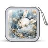FodPand A Sleeping Rabbit CD Storage Bags for Home, Portable DVD Case with Handles And Zipper, Stackable Media Organizer Box, Large Capacity CD Collection Holder Binder for Travel view 3