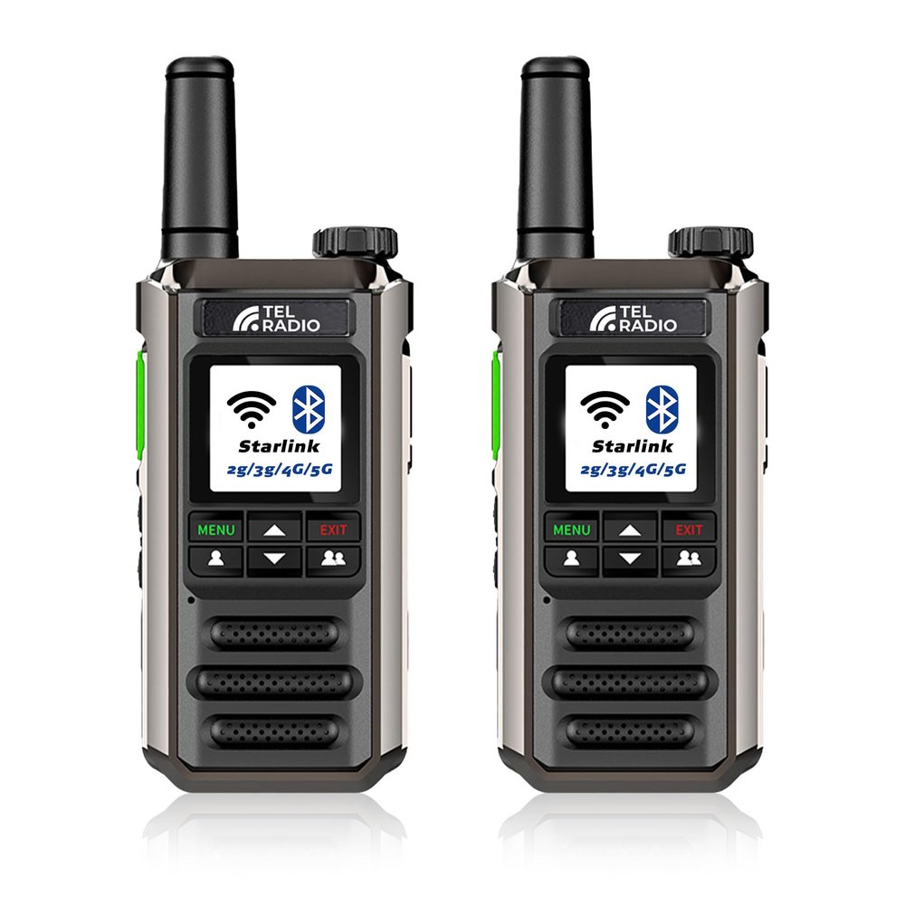 Lifetime Free Unlimited Range Walkie Talkies, 4G LTE POC Two-Way Radio with SIM Card, Nationwide Push-to-Talk for Business & Team Management
