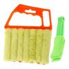 Ciieeo Window Shutter Cleaning Brush and Handheld Blinds Cleaning Brush 2pcs, 7-Tooth and 3-Tooth Design, Sturdy Plastic with Orange and Green Handles for Indoor Window and Air view 1