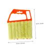 Ciieeo Window Shutter Cleaning Brush and Handheld Blinds Cleaning Brush 2pcs, 7-Tooth and 3-Tooth Design, Sturdy Plastic with Orange and Green Handles for Indoor Window and Air view 2