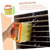 Ciieeo Window Shutter Cleaning Brush and Handheld Blinds Cleaning Brush 2pcs, 7-Tooth and 3-Tooth Design, Sturdy Plastic with Orange and Green Handles for Indoor Window and Air view 3