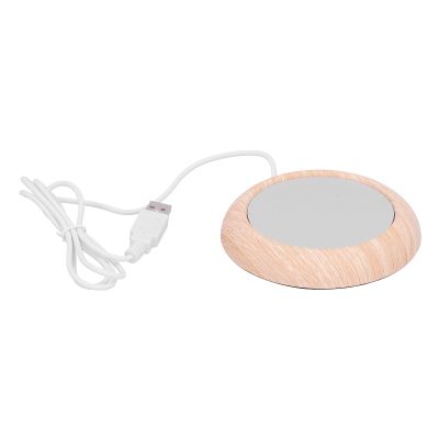 Zerodis Wood Pattern USB Heater Pad Beverage Warmers Cup Warmer Mat 176F Safe Portable Coaster for Coffee and Tea Lovers Wood Pattern USB Heater Pad Fast Heating Kitchen