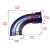 1PC Curved Shape Speaker Port Tube Bass Reflex Vent Ventilation Connector 54x50mm Subwoofer Woofer Box Speaker Inverter Tube view 4